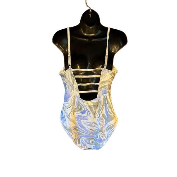 Hurley Women’s One-Piece Swimsuit Size Large – Marble Swirl Print, - Picture 4 of 11